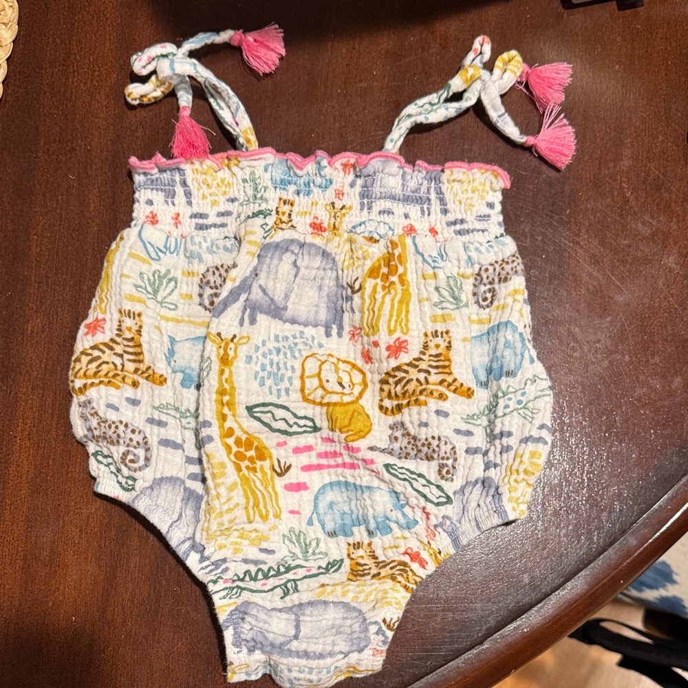 Mud Pie Animal Print Baby Romper